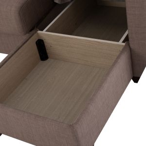 Corner reversible sofa bed in brown Hm3244,02