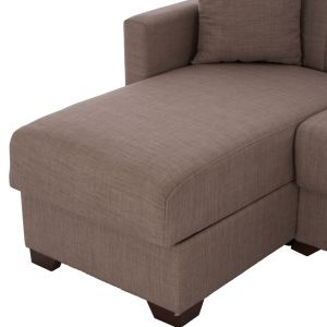 Corner reversible sofa bed in brown Hm3244,02