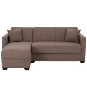 Corner reversible sofa bed in brown Hm3244,02