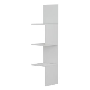 Corner shelf/wall bookcase Illusion melamine white 25x25x105.4hcm Hm8935.12
