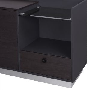 Corner office desk - right corner Rosewood 200x160x76cm Hm2112r