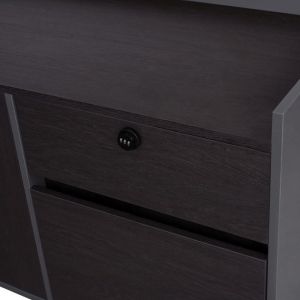 Corner office desk - right corner Rosewood 220x180x76cm Hm2084r