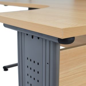 Corner office desk - right corner in oak 160x120x75cm HM2043,01r