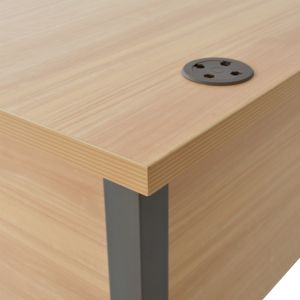 Corner office desk - right corner in oak 160x120x75cm HM2043,01r