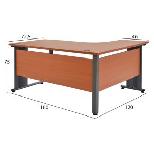 Corner office desk - left corner 160x120cm Hm2043,03l
