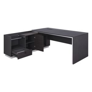 Corner office desk - left corner Rosewood 180x170x76cm Hm2086l