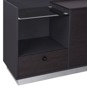 Corner office desk - left corner Rosewood 200x160x76cm Hm2112l