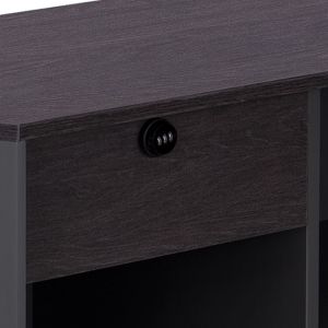 Corner office desk - left corner Rosewood 220x180x76cm Hm2083l