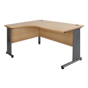 Corner office desk - left corner in oak 160x120x75cm Hm2043,01l