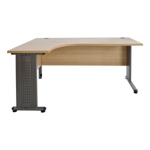 Corner office desk - left corner in oak 160x120x75cm Hm2043,01l