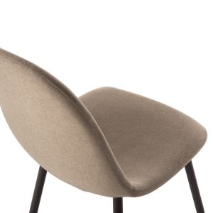 Dining chair Leonardo HM00100.16 with metallic legs and dark grey fabric 43,5x59x84 cm.