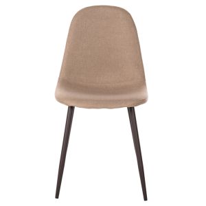 Dining chair Leonardo HM00100.16 with metallic legs and dark grey fabric 43,5x59x84 cm.