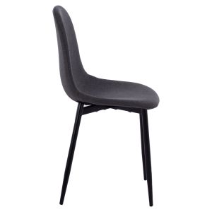 Leonardo dining chair with metal legs, dark gray Hm00100,16