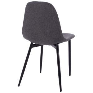 Leonardo dining chair with metal legs, dark gray Hm00100,16