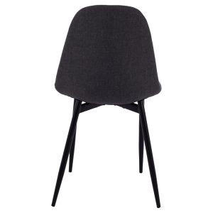 Leonardo dining chair with metal legs, dark gray Hm00100,16