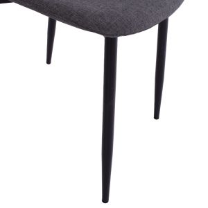 Leonardo dining chair with metal legs, dark gray Hm00100,16