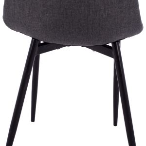 Leonardo dining chair with metal legs, dark gray Hm00100,16