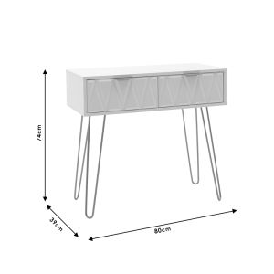Isla console in white/gold color 80x39x74cm