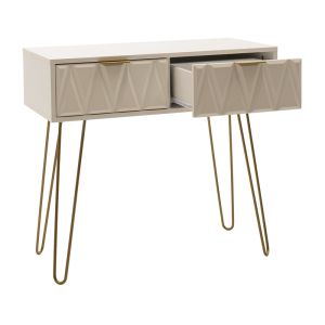 Isla console in white/gold color 80x39x74cm