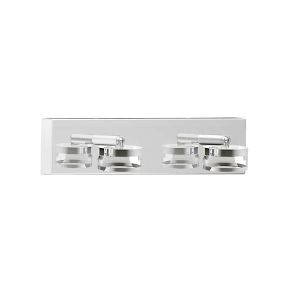 Wall lamp metal-aluminum-acrylic Led 2X3W 500LM 3CCT(3000-4000-6000K) 350X115X80MM IP44 silver Arte Illumina Fresh
