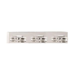 Wall lamp metal-aluminum-acrylic Led 3X3W 750LM 3CCT(3000-4000-6000K) 500X115X80MM IP44 silver Arte Illumina Fresh
