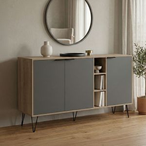 Sideboard Balain sonoma-anthracite 142x35.5x83cm