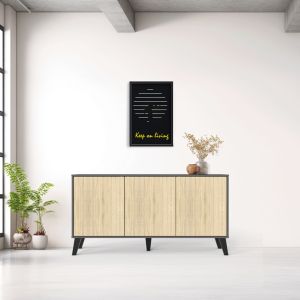 Buffet Billie anthracite-sonoma 149x40x77cm