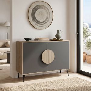 Sideboard Gora sonoma - anthracite 110x35.5x82cm