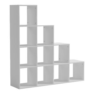 Бяла библиотека Scala 129.5x29x129.5 см