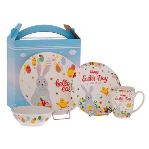 4-piece Easter ceramic set