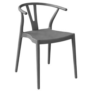 Garden chair Brave HM6625.03 made of polypropylene in gray 47X42X84.5 cm.