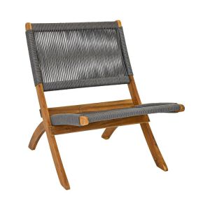 Garden chair Ivy natural acacia wood with gray cord 72X60X75CM