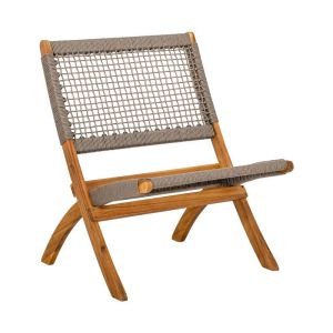 Garden chair Lyra natural acacia wood with beige cord 72X60X75CM