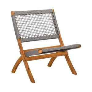 Garden chair Lyra natural acacia wood with gray cord 72X60X75CM