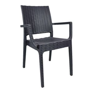 Garden chair Mateo, charcoal color 54X55X85CM