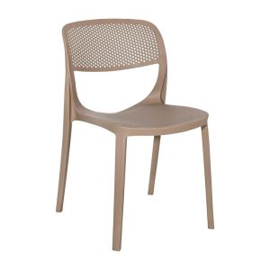 Garden chair Mira without armrests cappuccino color 48X55X79CM