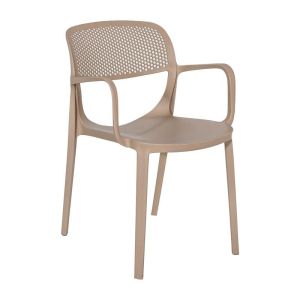 Mira garden chair with armrests cappuccino color 48X55X79CM