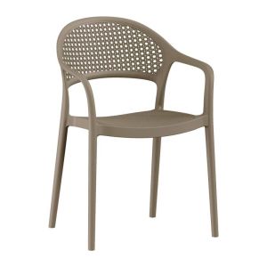 Garden chair Nephele made of polypropylene (pp) khaki color 57X52X81CM