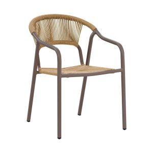 Garden chair Solace brown - natural color 56X65X82CM