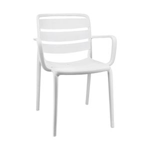 Garden chair Talia made of polypropylene (pp) white color 56X60X81CM