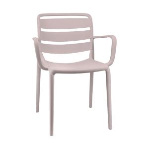 Garden chair Talia made of polypropylene (pp) cappuccino color 56X60X81CM