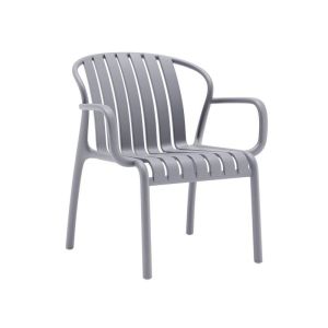 Garden chair Zenya made of polypropylene (pp) dark gray color 82X60X75CM