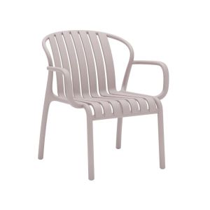 Garden chair Zenya made of polypropylene (pp) cappuccino color 82X60X75CM