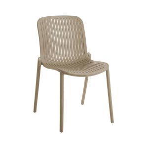 Polypropylene garden chair Callia khaki color 58X57X82CM