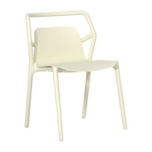 Polypropylene garden chair FL810 with UV protection, cream color 59X54X78CM