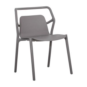 Polypropylene garden chair FL810 with UV protection, gray color, 59X54X78CM