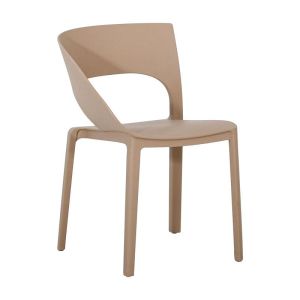 Polypropylene garden chair FL870 with UV protection, beige color 54X60X83CM