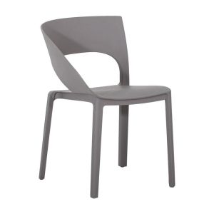 Polypropylene garden chair FL870 with UV protection, dark gray color, 54X60X83CM