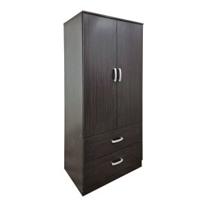 Double-wing wardrobe with 2 drawers Alvia wenge 80x51.5x180cm