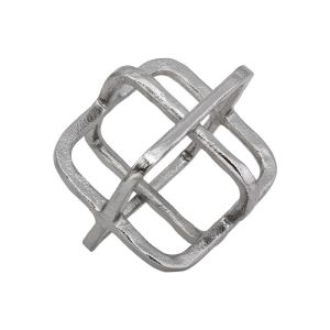 Decorative table decoration cube, nickel color 15X13X14CM